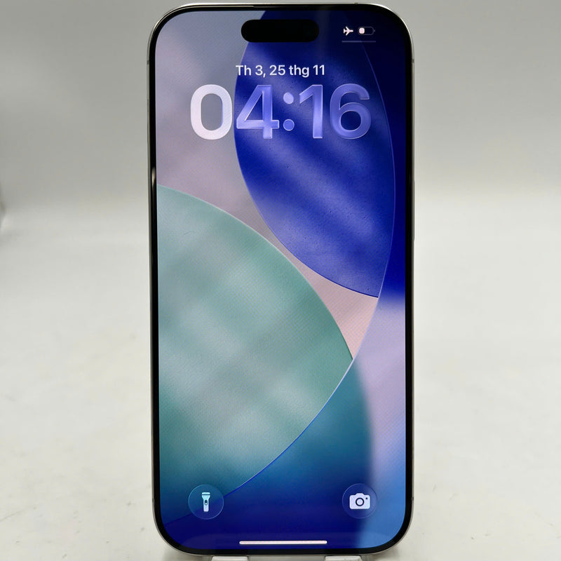 iPhone 16 Pro 256GB အဖြူရောင် 98% ဘက်ထရီ 91% International Apple - HH3355 