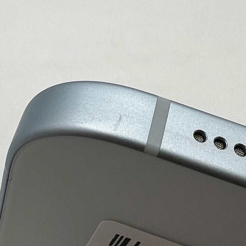 iPhone 15 128GB အပြာရောင် 98% ဘက်ထရီ 88% စက်သည် ကွန်ရက်ဘေလ်များအားလုံးကို ပေးချေပြီး Apple International (အလင်းမျက်နှာပြင် ခြစ်ရာများ၊ အစွန်းများ) - HH5827 