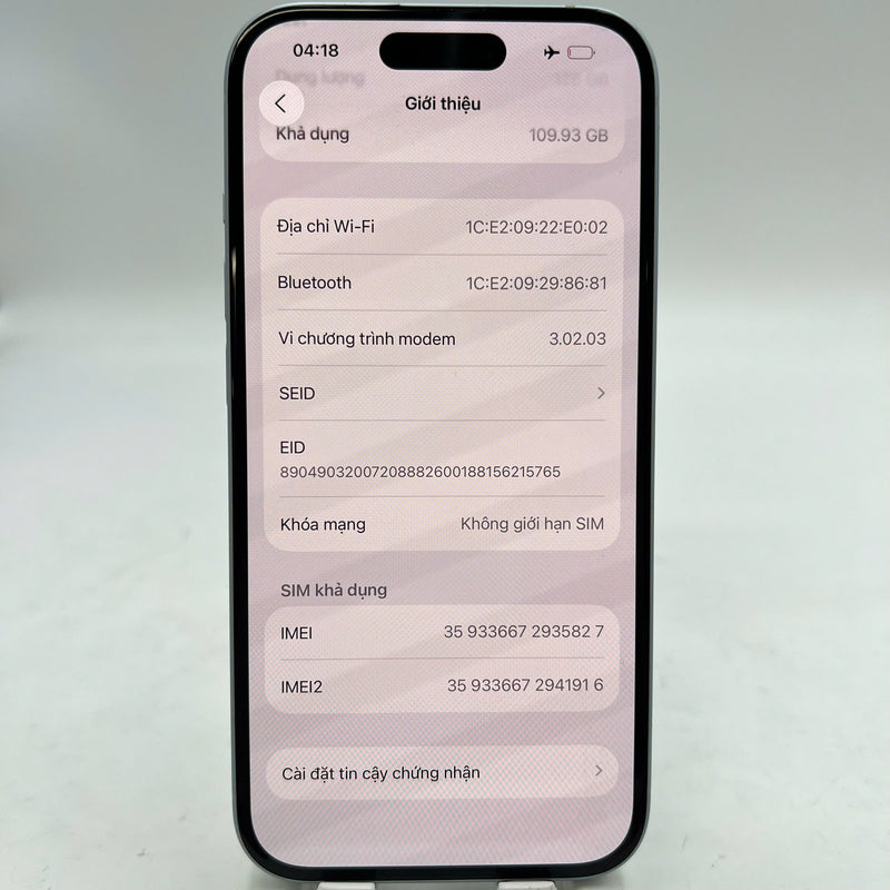 iPhone 15 128GB အပြာရောင် 98% ဘက်ထရီ 88% စက်သည် ကွန်ရက်ဘေလ်များအားလုံးကို ပေးချေပြီး Apple International (အလင်းမျက်နှာပြင် ခြစ်ရာများ၊ အစွန်းများ) - HH5827 
