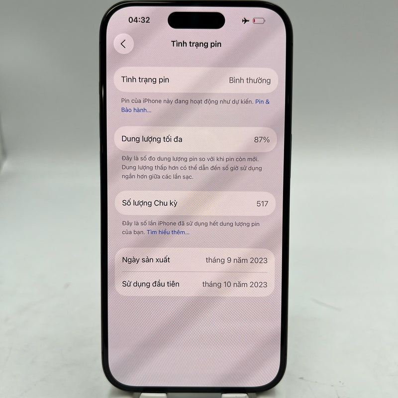 iPhone 15 Pro 128GB အနက်ရောင် 98% ဘက်ထရီ 87% စက်ပစ္စည်းသည် ကွန်ရက်အခကြေးငွေအားလုံးကို ပေးဆောင်ပြီး နိုင်ငံတကာ Apple အဖြစ် အသုံးပြုသည် - HH0534 