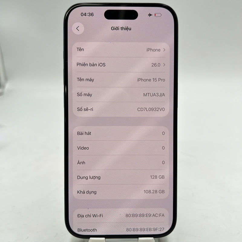 iPhone 15 Pro 128GB အပြာရောင် 98% ဘက္ထရီ 87% International SB မှ (SB မှ SIM မရှိပါ - အစွန်းများပေါ်တွင် ခြစ်ရာများ၊ ကျောဘက် အနည်းငယ် မှောင်နေ) - HH5103 