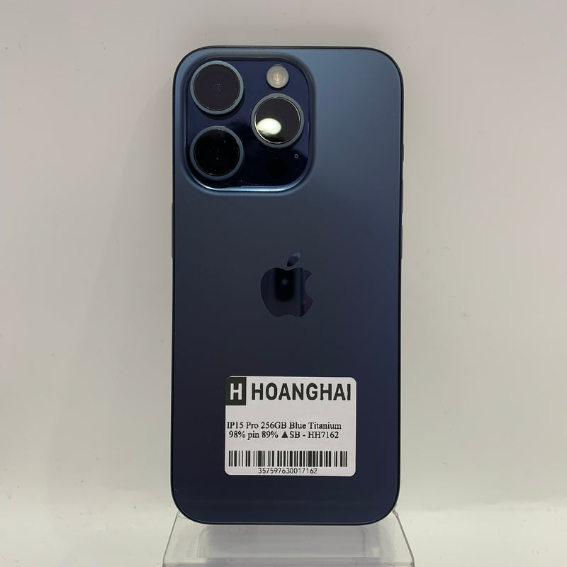 iPhone 15 Pro 256GB Xanh dương 98% pin 89% Quốc tế từ SB (Không dùng sim SB) - HH7162