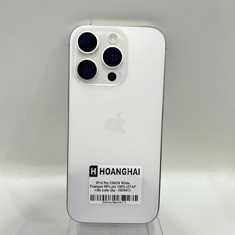 iPhone 16 Pro 256GB Trắng 98% pin 100% Quốc tế Apple (xước viền nhẹ) - HH9413