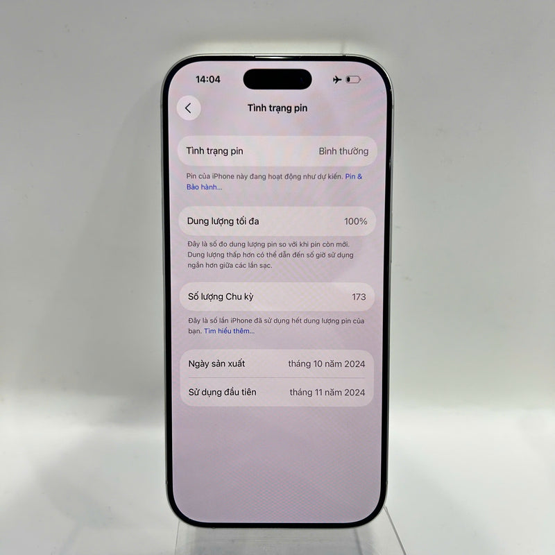 iPhone 16 Pro 256GB Trắng 98% pin 100% Quốc tế Apple (xước viền nhẹ) - HH9413