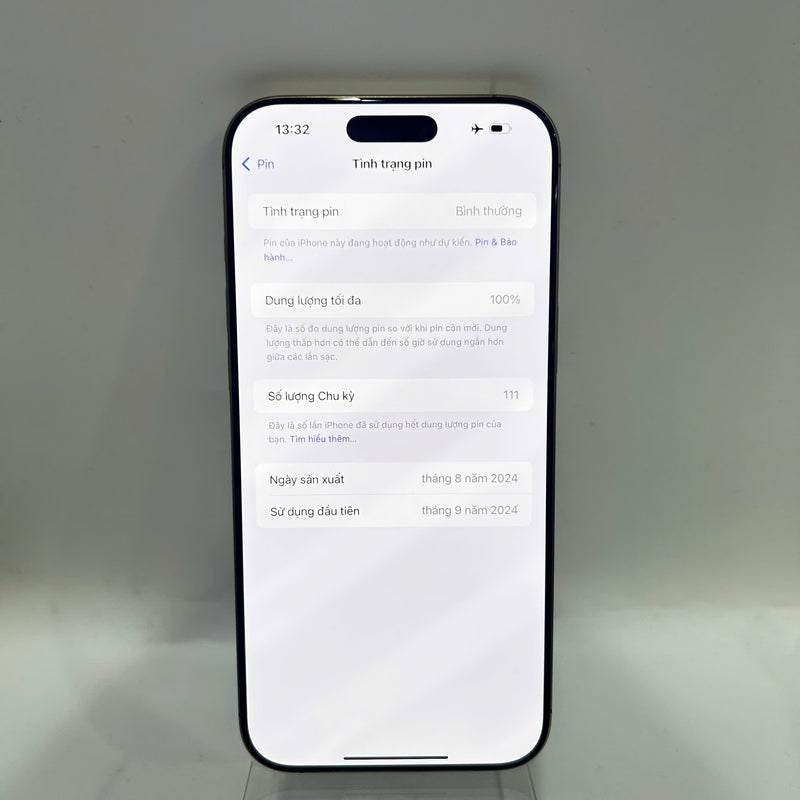 iPhone 16 Pro Max 256GB Vàng Sa Mạc 99% pin 100% Quốc tế Apple - HH2038