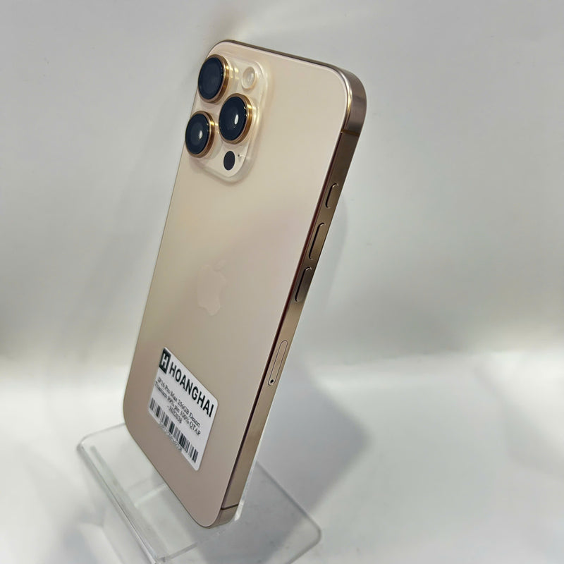 iPhone 16 Pro Max 256GB Vàng Sa Mạc 99% pin 100% Quốc tế Apple - HH2038