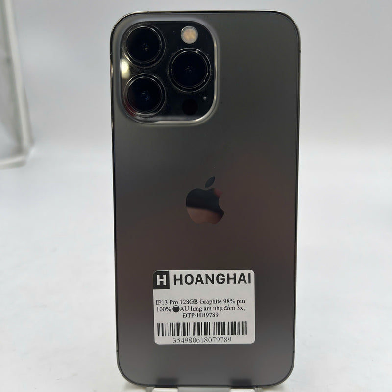 iPhone 13 Pro 128GB အနက်ရောင် 98% ဘက္ထရီ 100% စက်ပစ္စည်းသည် ကွန်ရက်အခကြေးငွေအားလုံးကို ပေးဆောင်ပြီး Apple International ကဲ့သို့ အသုံးပြုပါသည် (ဘက်ထရီကို အစားထိုးပြီး အနည်းငယ် နက်မှောင်ကာ 3x အစက်များ) - HH9789 