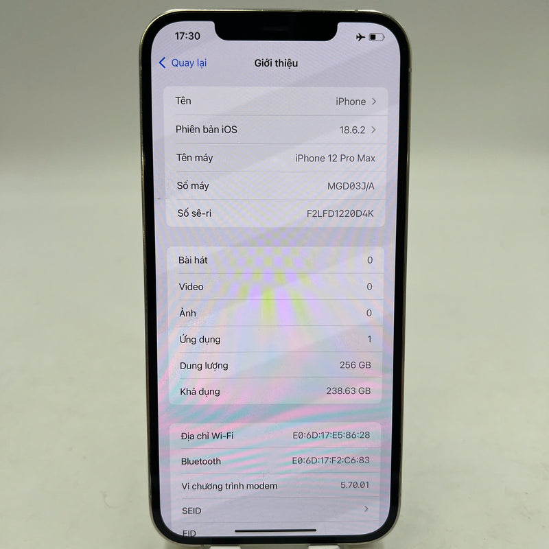 iPhone 12 Pro Max 256GB အဖြူရောင် 98% ဘက္ထရီ 86% စက်ပစ္စည်းသည် ကွန်ရက်အခကြေးငွေအားလုံးကို ပေးဆောင်ထားပြီး Apple International (မျက်နှာပြင် ခြစ်ရာ၊ ခြစ်ရာအစွန်းများ) - HH7470 