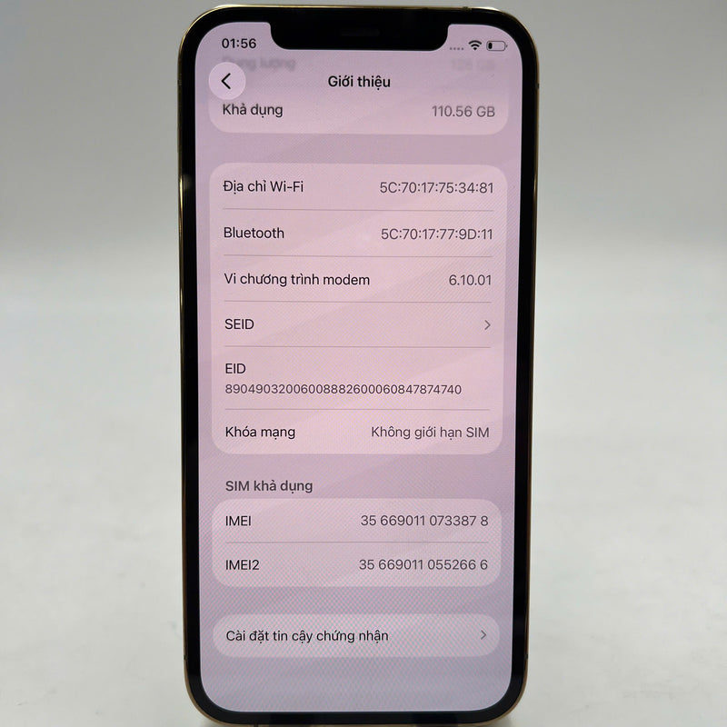 iPhone 12 Pro 128GB ရွှေရောင် 98% ဘက်ထရီ 85% စက်ပစ္စည်းသည် ကွန်ရက်အခကြေးငွေအားလုံးကို ပေးချေပြီး နိုင်ငံတကာ Apple အဖြစ် အသုံးပြုသည် - HH3878 