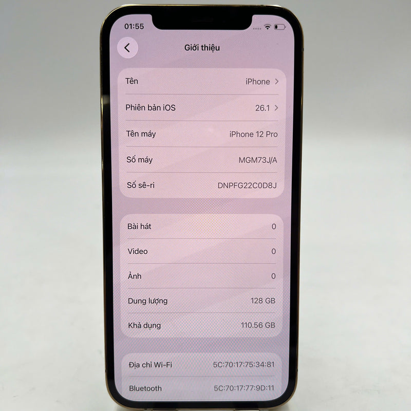 iPhone 12 Pro 128GB ရွှေရောင် 98% ဘက်ထရီ 85% စက်ပစ္စည်းသည် ကွန်ရက်အခကြေးငွေအားလုံးကို ပေးချေပြီး နိုင်ငံတကာ Apple အဖြစ် အသုံးပြုသည် - HH3878 