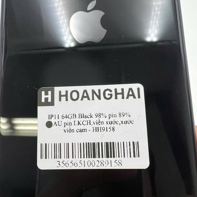 iPhone 11 64GB အနက်ရောင် 98% ဘက်ထရီ 89% စက်ပစ္စည်းသည် ကွန်ရက်ဘေလ်များအားလုံးကို ပေးချေထားပြီး Apple International (LKCH ဘက်ထရီ၊ ခြစ်ရာအစွန်းများ၊ လိမ္မော်ရောင်အစွန်းများ) - HH9158 
