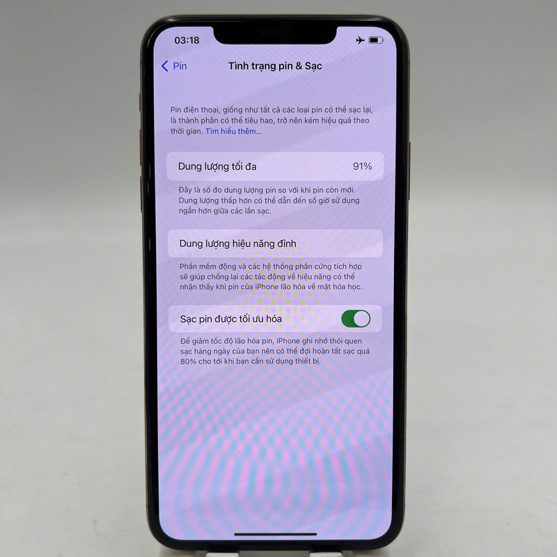 iPhone 11 Pro Max 256GB Gold 98% ဘက်ထရီ 91% စက်ပစ္စည်းသည် ကွန်ရက်အခကြေးငွေအားလုံးကို ပေးဆောင်ပြီး Apple International (အာမခံလဲလှယ်ခြင်း၊ 1x ကင်မရာအကွက်) အဖြစ် အသုံးပြုခြင်း - HH6679 