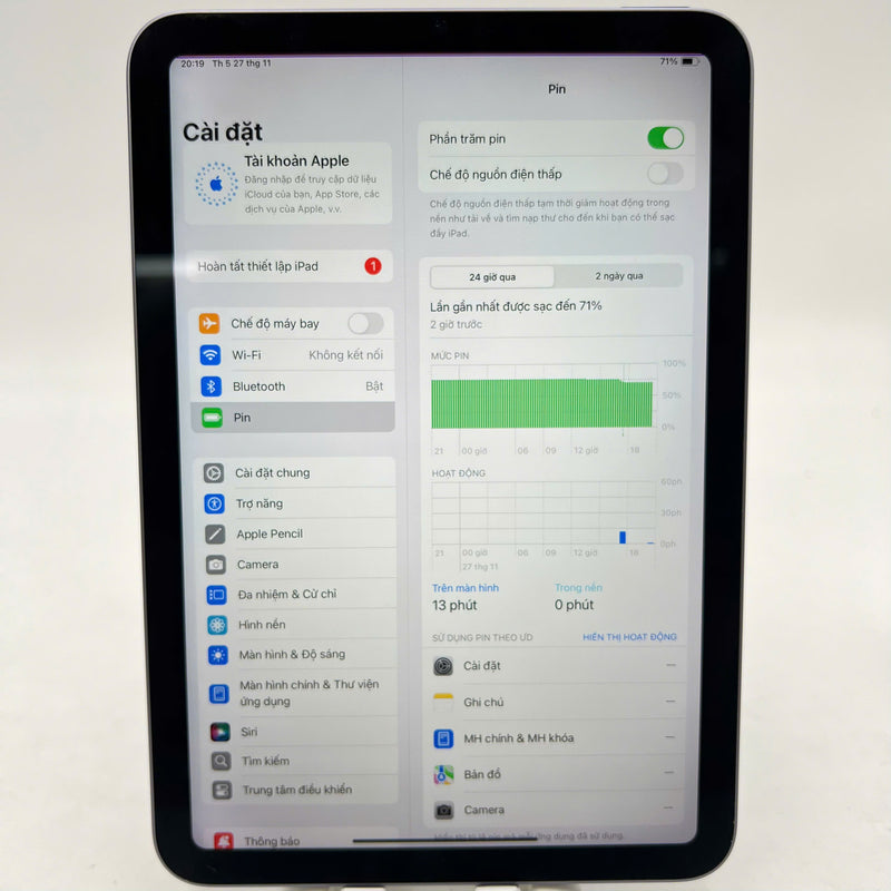 iPad Mini 6 8.3in 256GB Purple Wifi 98% ဘက်ထရီ 93% (စခရင် အစင်းကြောင်းများ၊ အစွန်းများ) 