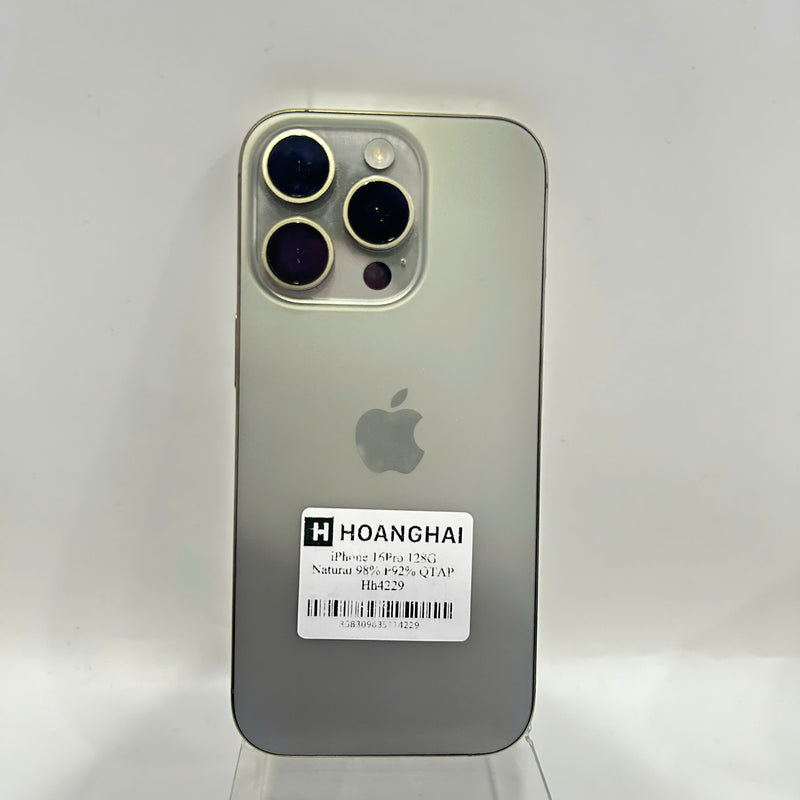 iPhone 16 Pro 128GB သဘာဝ 98% ဘက်ထရီ 92% International Apple - HH4229 