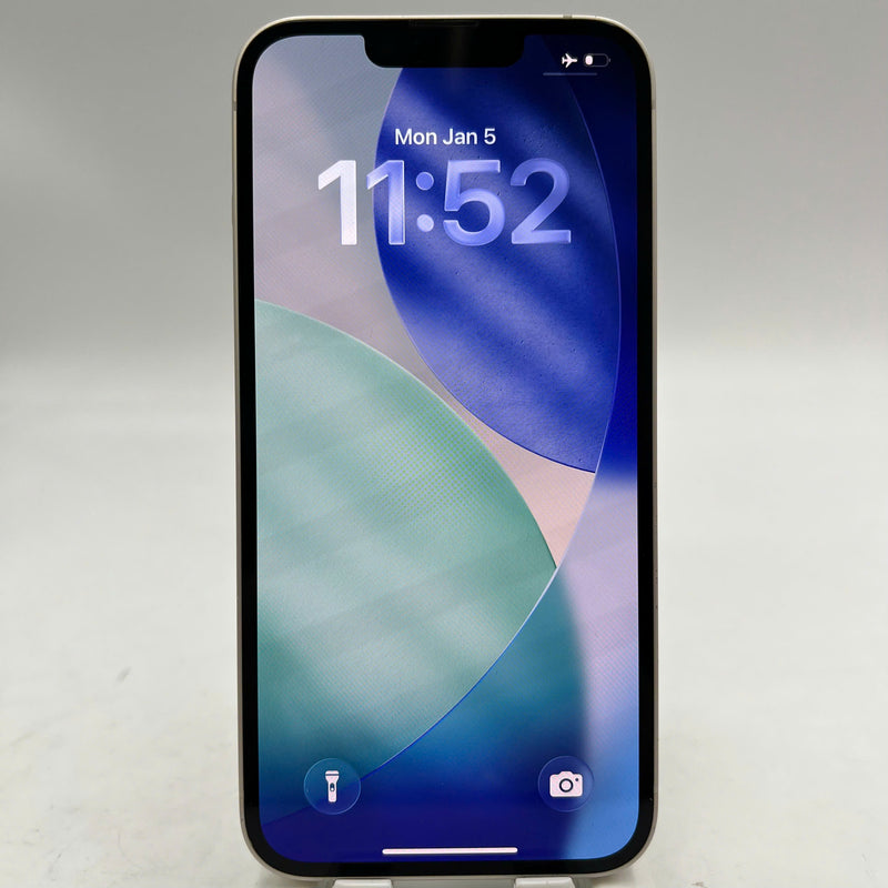 iPhone 14 128GB အဖြူရောင် 98% ဘက္ထရီ 100% Apple International (ဘက်ထရီ အစားထိုး၊ နောက်မှန် အစားထိုး၊ ခြစ်ရာအစွန်းများ) - HH8807 