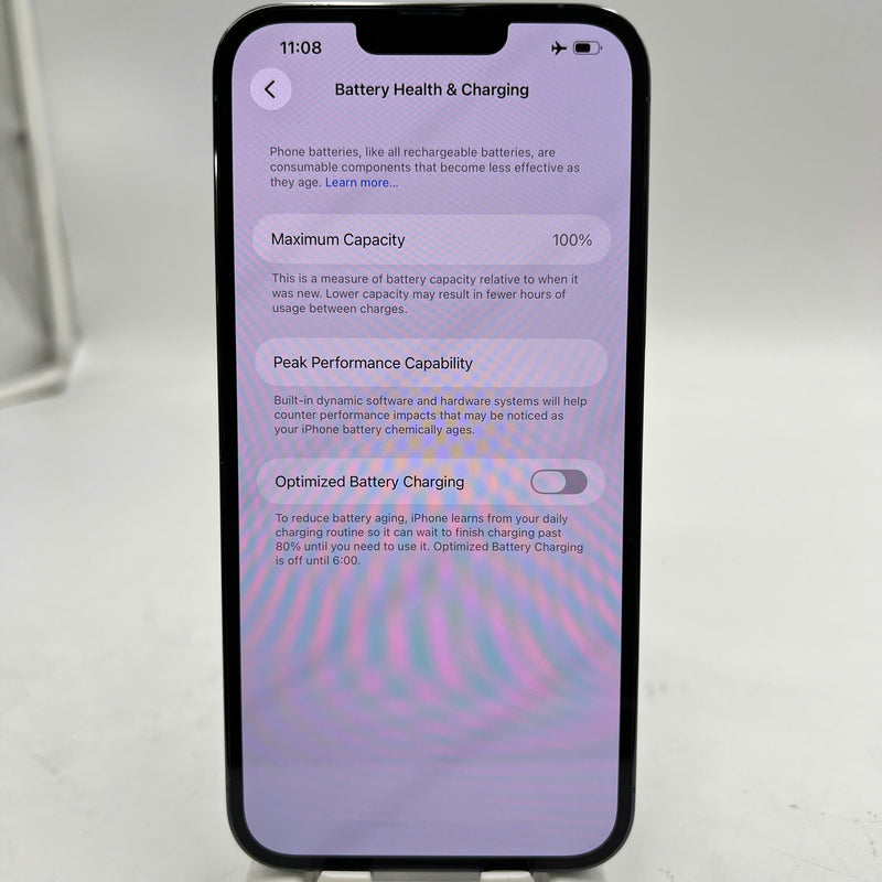 iPhone 13 Pro Max 256GB အပြာရောင် 98% ဘက္ထရီ 100% စက်ပစ္စည်းသည် ကွန်ရက်အခကြေးငွေအားလုံးကို ပေးဆောင်ပြီး Apple International (ဘက်ထရီကို အစားထိုးပြီး၊ အလင်းမျက်နှာပြင်ခြစ်ရာများ) - HH6627 