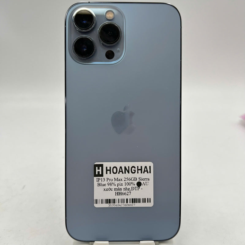 iPhone 13 Pro Max 256GB အပြာရောင် 98% ဘက္ထရီ 100% စက်ပစ္စည်းသည် ကွန်ရက်အခကြေးငွေအားလုံးကို ပေးဆောင်ပြီး Apple International (ဘက်ထရီကို အစားထိုးပြီး၊ အလင်းမျက်နှာပြင်ခြစ်ရာများ) - HH6627 