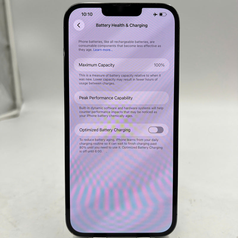 iPhone 13 Pro Max 128GB အပြာရောင် 98% ဘက္ထရီ 100% Apple International (အစားထိုး ဘက်ထရီ၊ 3x အစက်များ) - HH7582 