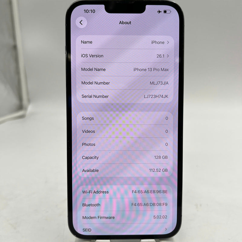 iPhone 13 Pro Max 128GB အပြာရောင် 98% ဘက္ထရီ 100% Apple International (အစားထိုး ဘက်ထရီ၊ 3x အစက်များ) - HH7582 
