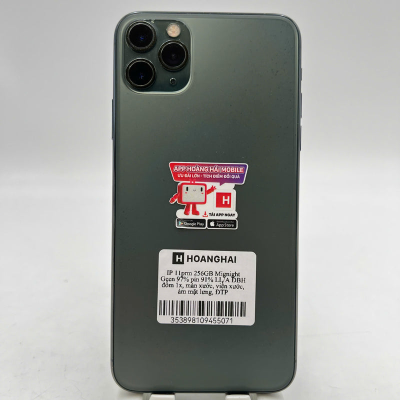 iPhone 11 Pro Max 256GB အစိမ်းရောင် 97% ဘက်ထရီ 91% အာမခံကုဒ် LL/A (အစားထိုး ဘက်ထရီ၊ 1x အစက်အပြောက်၊ မျက်နှာပြင် ခြစ်ရာ၊ အစွန်းအထင်းများ၊ ကျောညိုရောင်) - HH5071 