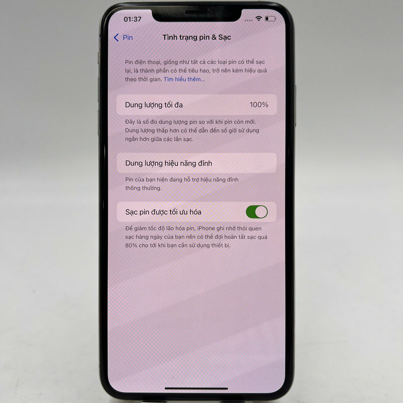 iPhone XS Max 256GB အဖြူရောင် 98% ဘက္ထရီ 100% စက်ပစ္စည်းသည် ကွန်ရက်အခကြေးငွေအားလုံးကို ပေးဆောင်ထားပြီး Apple International (အစားထိုး ဘက်ထရီ၊ 1 ကွက်၊ အစွန်းများပေါ်တွင် ခြစ်ရာများစွာ) - HH9059 
