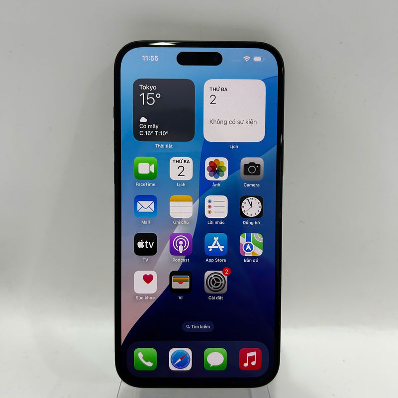 iPhone 15 Plus 128GB အနက်ရောင် 97% ဘက်ထရီ 97% Apple International (အစွန်းများပေါ်တွင် ခြစ်ရာများစွာ) - HH1215 