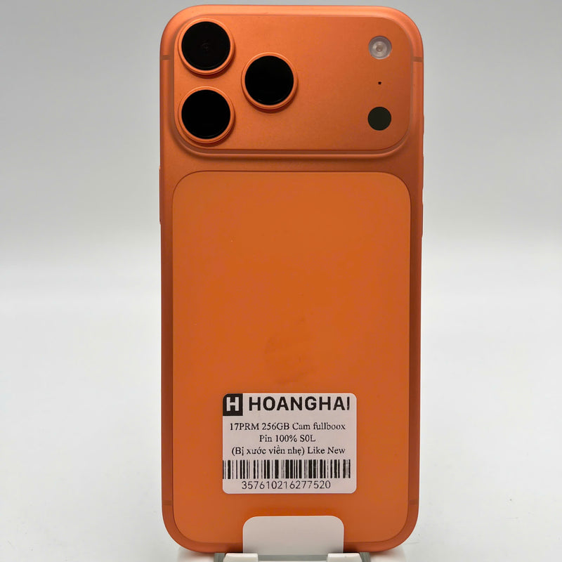 iPhone 17 Pro Max 256GB Universe Cam Fullbox 99% Battery 100% နိုင်ငံတကာ Apple မှ (0 ကြိမ်အားသွင်းသည်၊ အသုံးမပြုဖူး၊ အဖွင့်တံဆိပ်သာ၊ အစွန်းပေါ်ရှိအလွန်ပေါ့ပါးသောခြစ်ရာများ) - HH7520 