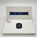 Apple Watch Ultra 3 49mm GPS + 5G Black Titanium Case with Blue Ocean Band 100% အသက်မသွင်းရသေး (အလုံပိတ်၊ ကြိုးဝိုင်းသေတ္တာကို ဖွင့်ထားသည်) 