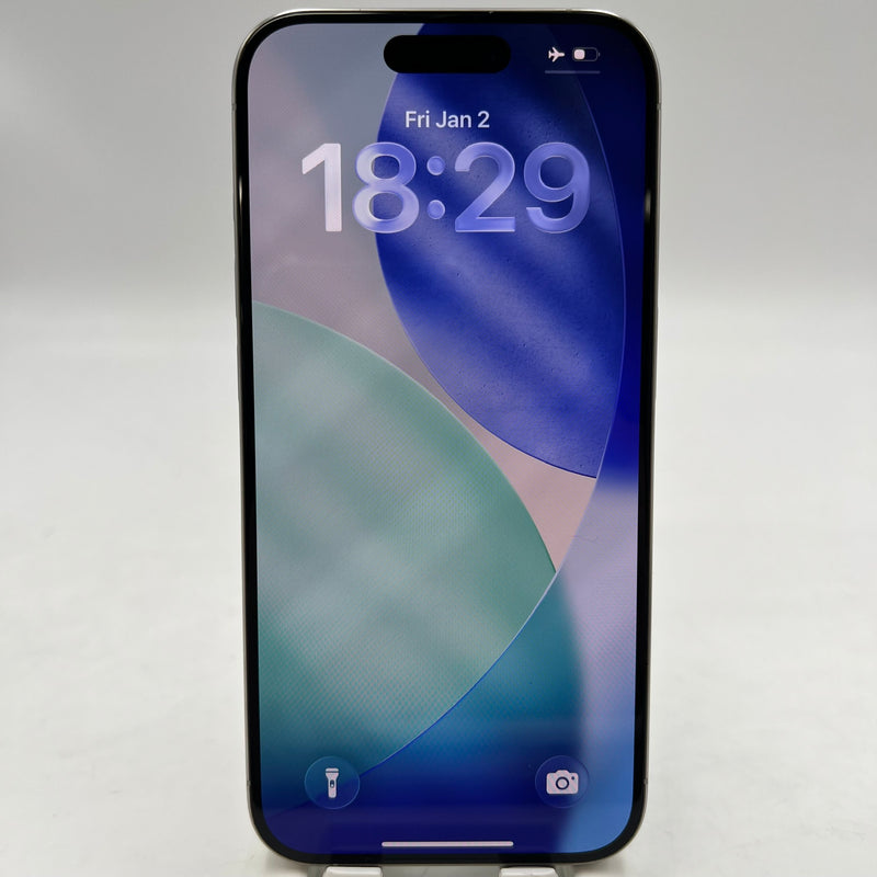 iPhone 15 Pro 128GB အဖြူရောင် 98% ဘက်ထရီ 100% Apple International (ဘက်ထရီ အစားထိုး) - HH5114 