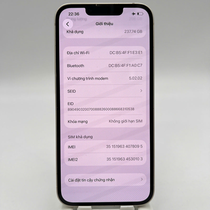 iPhone 13 256GB အဖြူရောင် 98% ဘက်ထရီ 100% စက်ပစ္စည်းသည် ကွန်ရက်အခကြေးငွေအားလုံးကို ပေးဆောင်ပြီး Apple International (ဘက်ထရီကို အစားထိုးခြင်း၊ ညာဘက်ထောင့်တွင် ခြစ်ရာများ ပြင်းထန်စွာ၊ လိမ္မော်ရောင်ဘောင်) - HH8095 