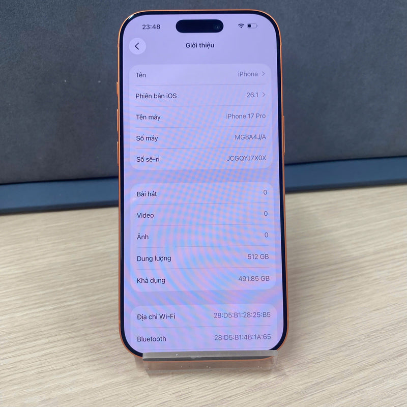 iPhone 17 Pro 512GB Universe Cam 99% ဘက္ထရီ 100% International RKT (RKT sim အသုံးမပြုပါ) - HH1184 