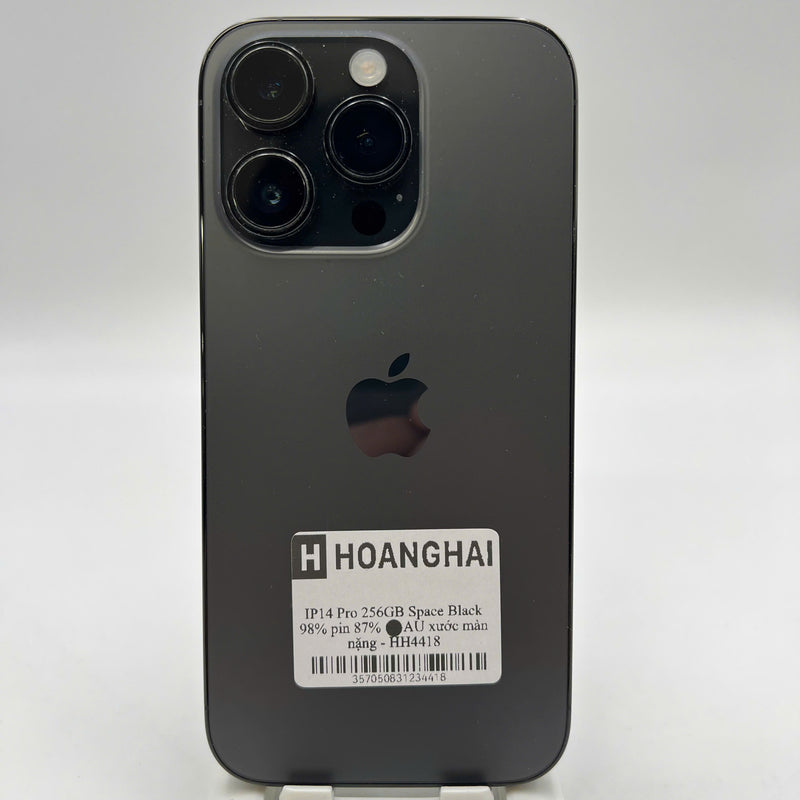 iPhone 14 Pro 256GB အနက်ရောင် 98% ဘက်ထရီ 87% စက်ပစ္စည်းသည် ကွန်ရက်အခကြေးငွေအားလုံးကို ပေးဆောင်ပြီး Apple International (မျက်နှာပြင်ကြီး ခြစ်ရာများ) - HH4418 