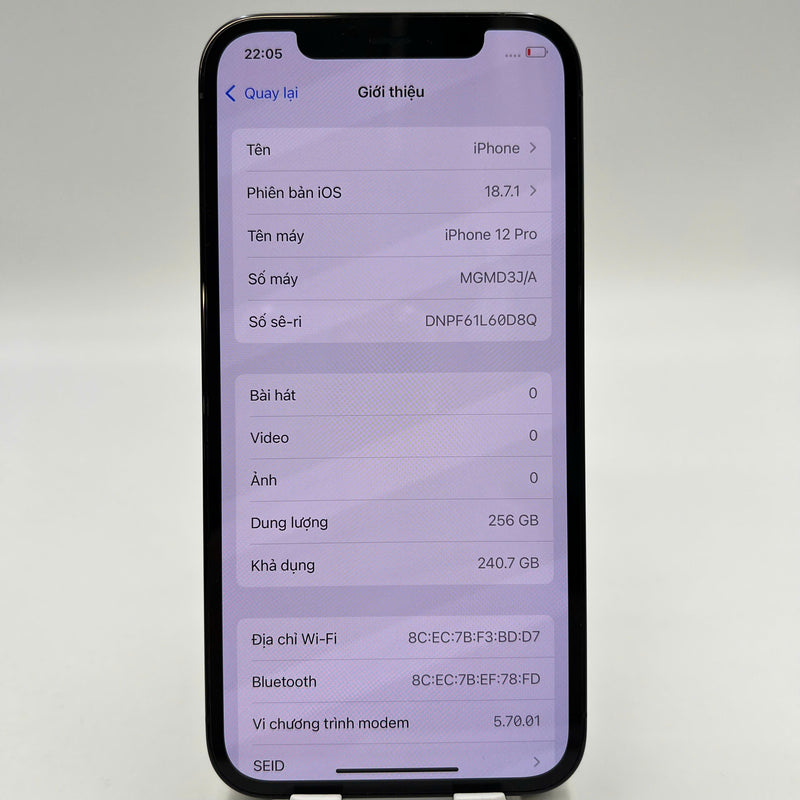 iPhone 12 Pro 256GB အပြာရောင် 98% ဘက္ထရီ 86% စက်ပစ္စည်းသည် ကွန်ရက်အခကြေးငွေအားလုံးကို ပေးချေပြီး နိုင်ငံတကာ Apple အဖြစ် အသုံးပြုသည် - HH0309 