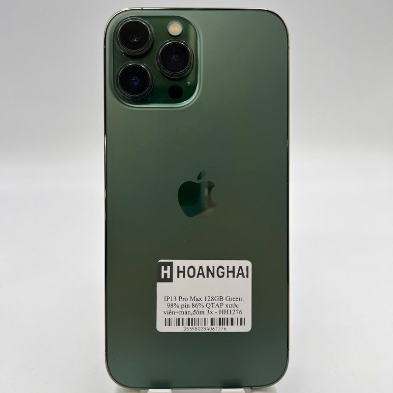 iPhone 13 Pro Max 128GB အစိမ်းရောင် 98% ဘက်ထရီ 86% Apple International (3x အစက်အပြောက်များ၊ အစွန်းများနှင့် မျက်နှာပြင်ပေါ်ရှိ ခြစ်ရာများ) - HH1276 