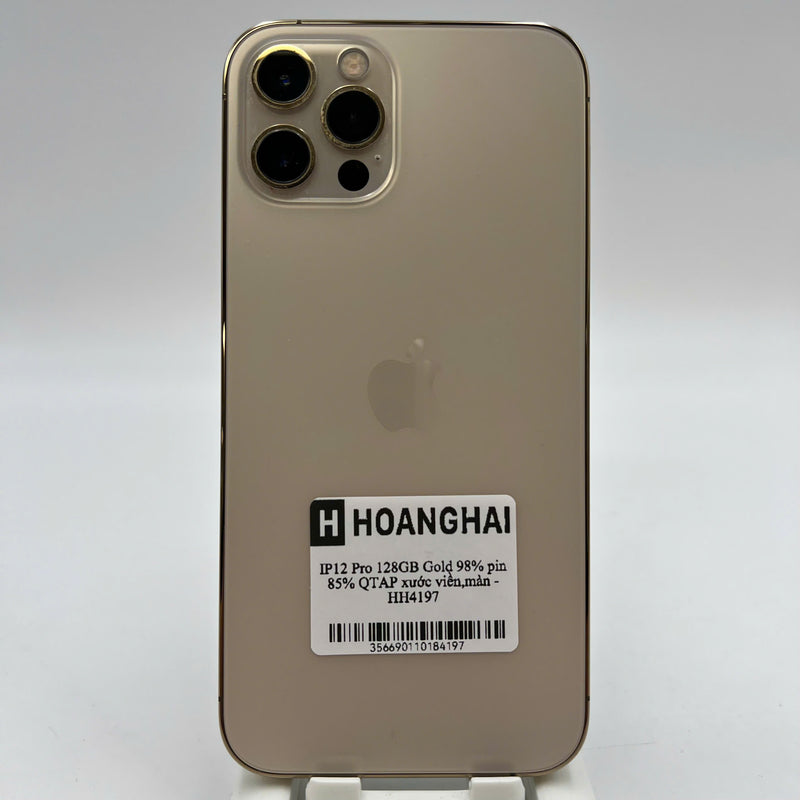 iPhone 12 Pro 128GB ရွှေရောင် 98% ဘက်ထရီ 85% Apple International (အစွန်းများနှင့် မျက်နှာပြင်) - HH4197 