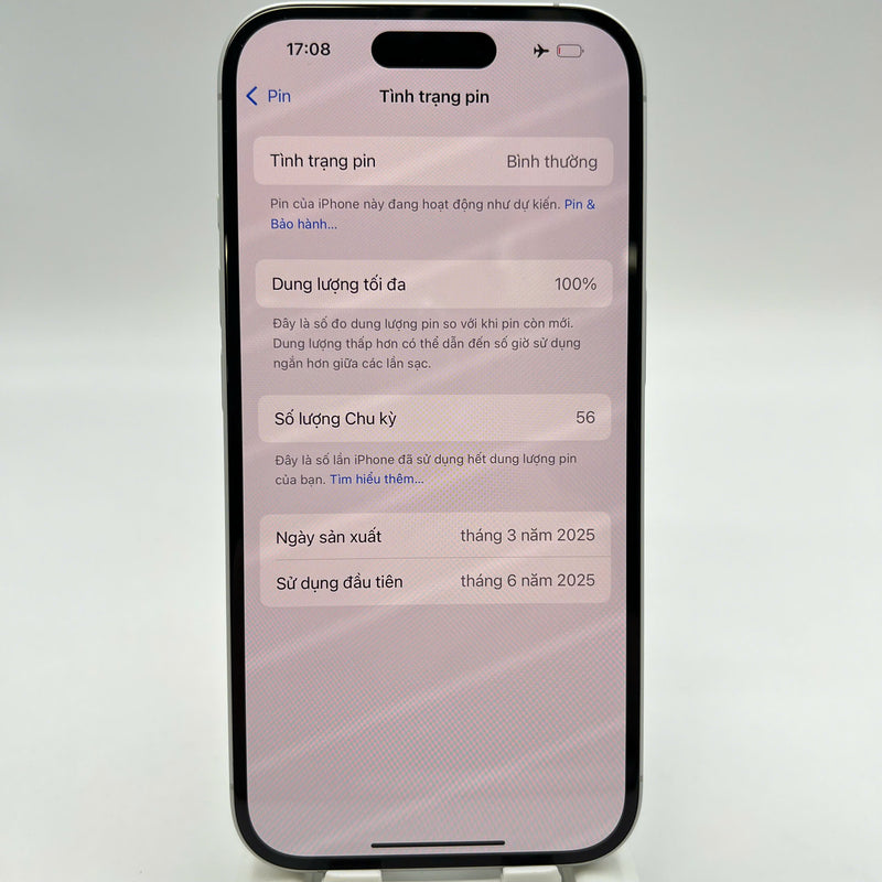 iPhone 16 128GB အဖြူရောင် 99% ဘက်ထရီ 100% နိုင်ငံတကာ DCM (DCM ဆင်းမ်မပါ - လိမ္မော်ရောင် အစွန်းများ) - HH1049 