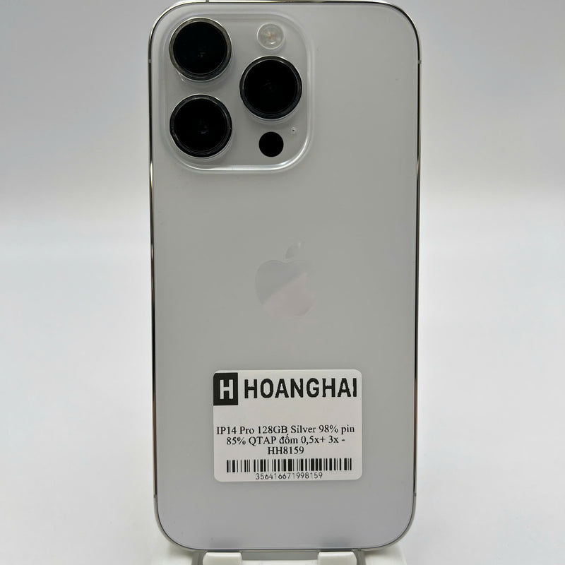 iPhone 14 Pro 128GB အဖြူရောင် 98% ဘက်ထရီ 85% Apple International (0.5x၊ 3x အစက်များ) - HH8159 