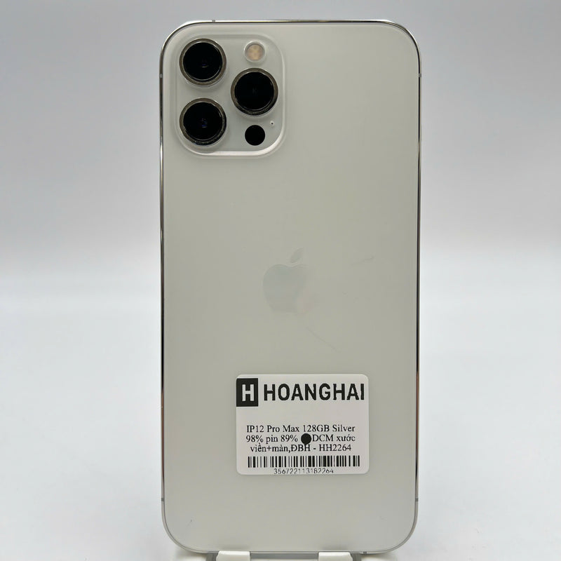 iPhone 12 Pro Max 128GB အဖြူရောင် 98% ဘက်ထရီ 89% အာမခံ စက်ပစ္စည်းသည် ကွန်ရက်အခကြေးငွေအားလုံးကို ပေးဆောင်ထားပြီး Apple International (မျက်နှာပြင် ခြစ်ရာ၊ ခြစ်ရာအစွန်းများ) - HH2264 