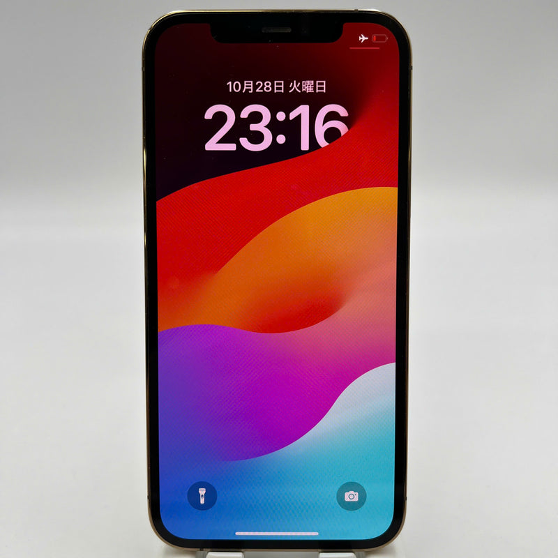 iPhone 12 Pro 128GB Gold 98% ဘက်ထရီ 86% စက်ပစ္စည်းသည် ကွန်ရက်အခကြေးငွေအားလုံးကို ပေးဆောင်ထားပြီး Apple International (အစွန်းပေါ်ရှိ ခြစ်ရာများ၊ 1 ကွက်) - HH4432 