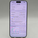 iPhone 16 Pro Max 256GB အဖြူရောင် 98% ဘက်ထရီ 100% Apple International (စခရင်နှင့် အစွန်းများ) - HH2217 