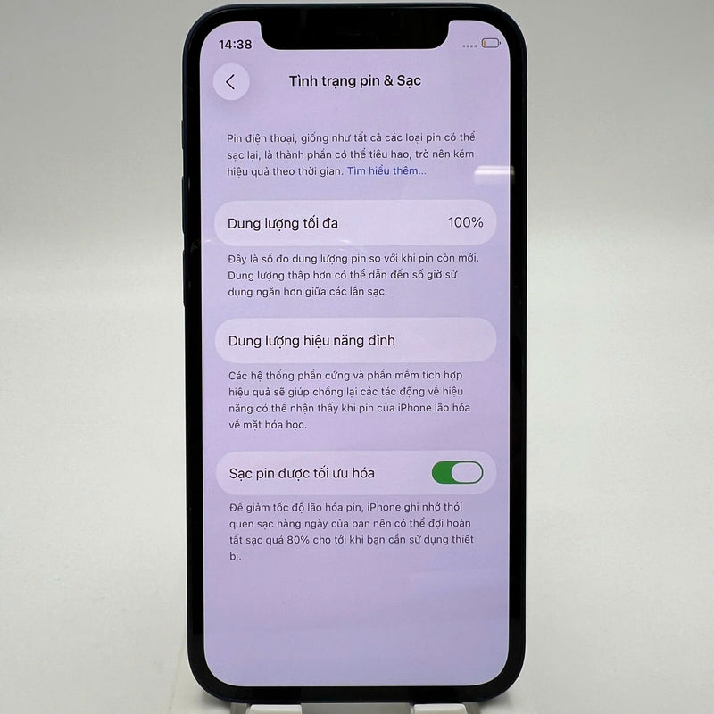 iPhone 12 mini 64GB Xanh Dương 98% pin 100% Quốc tế từ DCM (Không dùng sim DCM - camera chấm màu, viền xước, đã thay pin) - HH4156