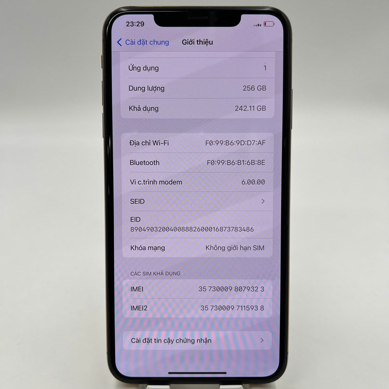 iPhone XS Max 256GB အဖြူရောင် 98% ဘက္ထရီ 100% စက်ပစ္စည်းသည် ကွန်ရက်အခကြေးငွေအားလုံးကို ပေးဆောင်ထားပြီး Apple International (အစားထိုး ဘက်ထရီ၊ 1 ကွက်၊ အစွန်းများပေါ်တွင် ခြစ်ရာများစွာ) - HH9059 