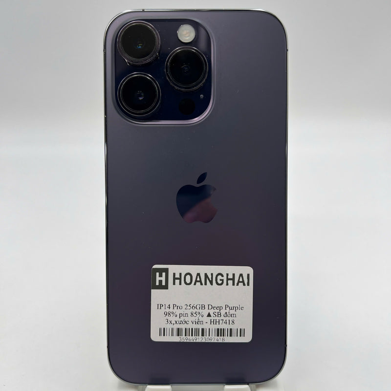 iPhone 14 Pro 128GB ငွေရောင် 98% ဘက္ထရီ 85% International SB (SB မှ SIM မရှိပါ - အစားထိုး ဘက်ထရီ - အစွန်းတွင် ခြစ်ရာများ၊ 0.5x/3x အစက်များ) - HH3747 