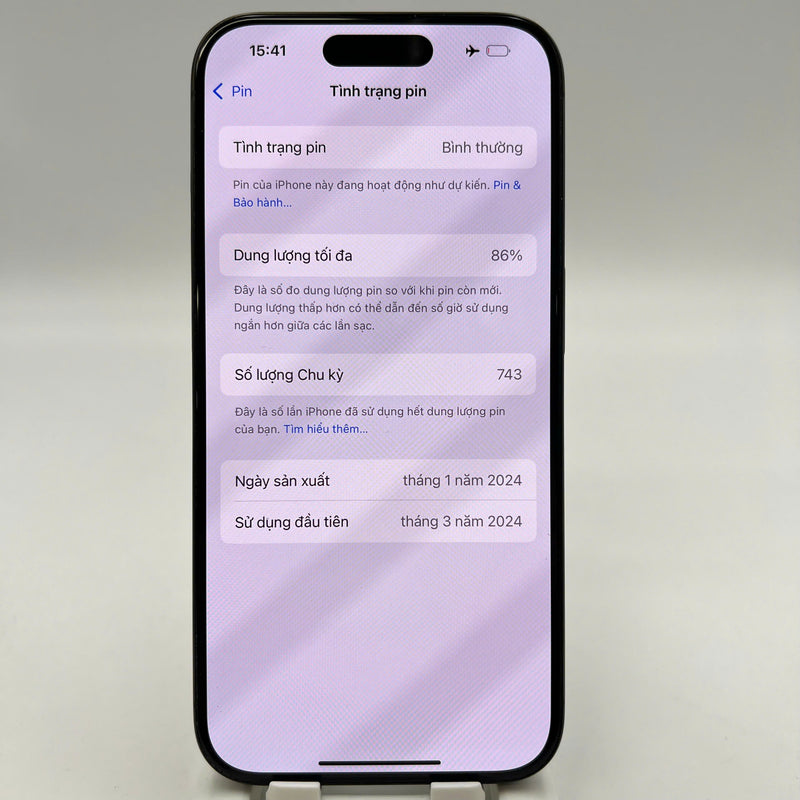 iPhone 15 Pro 128GB အနက်ရောင် 98% ဘက်ထရီ 88% နိုင်ငံတကာ SB (SB မှ ဆင်းမ်ကဒ်မရှိပါ - 0.5x အစက်အပြောက်များ၊ အစွန်းများ၊ ခြစ်ရာများ) - HH7283 