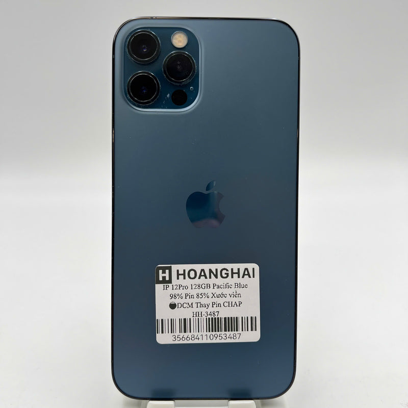 iPhone 12 Pro 128GB အပြာရောင် 98% ဘက်ထရီ 87% စက်ပစ္စည်းသည် ကွန်ရက်အခကြေးငွေအားလုံးကို ပေးဆောင်ထားပြီး Apple International (CHAP ဘက်ထရီကို အစားထိုးခြင်း၊ 2x အစက်အပြောက်များ၊ အစွန်းအထင်းများ) - HH3442 
