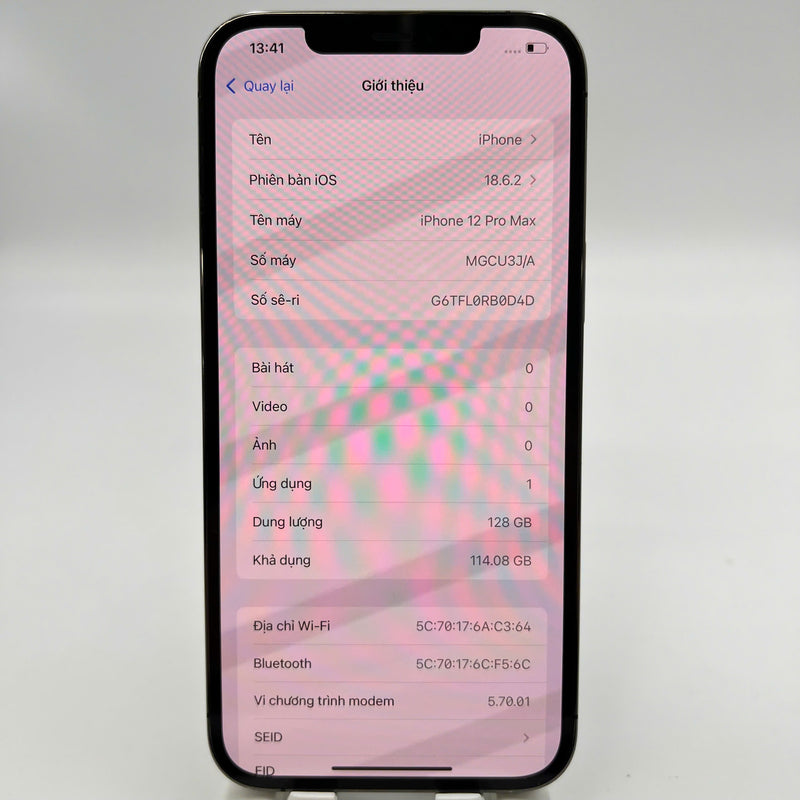 iPhone 12 Pro Max 128GB အနက်ရောင် 98% ဘက္ထရီ 100% စက်ပစ္စည်းသည် ကွန်ရက်အခကြေးငွေအားလုံးကို ပေးဆောင်ပြီး Apple International (ဘက်ထရီကို အစားထိုးခြင်း၊ အကွဲအပြဲ၊ အစွန်းများ၊ ခြစ်ရာများ၊ ကျောညိုရောင်) - HH0441 