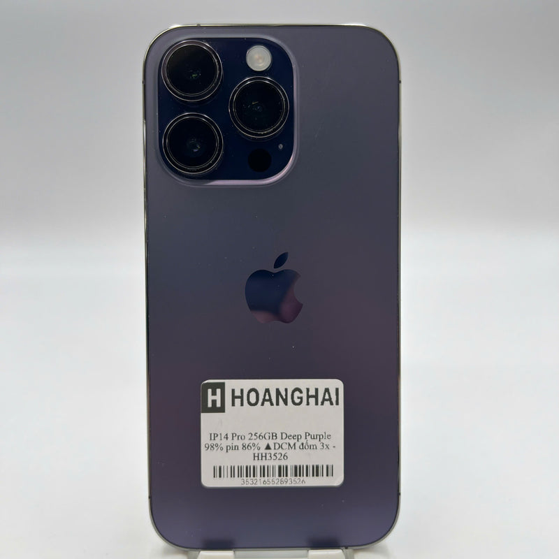 iPhone 14 Pro 128GB ငွေရောင် 98% ဘက္ထရီ 85% International SB (SB မှ SIM မရှိပါ - အစားထိုး ဘက်ထရီ - အစွန်းတွင် ခြစ်ရာများ၊ 0.5x/3x အစက်များ) - HH3747 