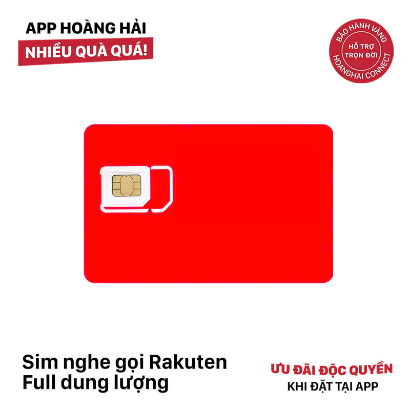 Sim nghe gọi Rakuten full dung lượng data cước 3.300¥