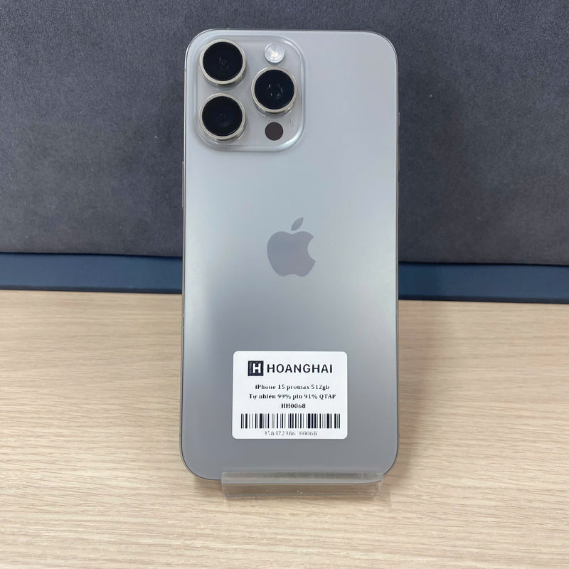 iPhone 15 Pro Max 512GB သဘာဝ 98% ဘက်ထရီ 86% နိုင်ငံတကာ Apple - HH3638 