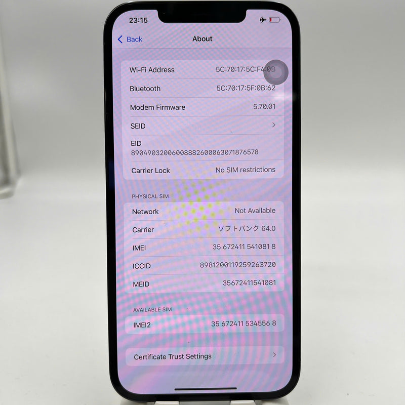 iPhone 12 Pro Max 128GB အပြာရောင် 98% ဘက်ထရီ 86% စက်ပစ္စည်းသည် ကွန်ရက်အခကြေးငွေအားလုံးကို ပေးချေပြီး Apple International (အစွန်းအမှောင်) အဖြစ် အသုံးပြုထားသည် - HH8937 